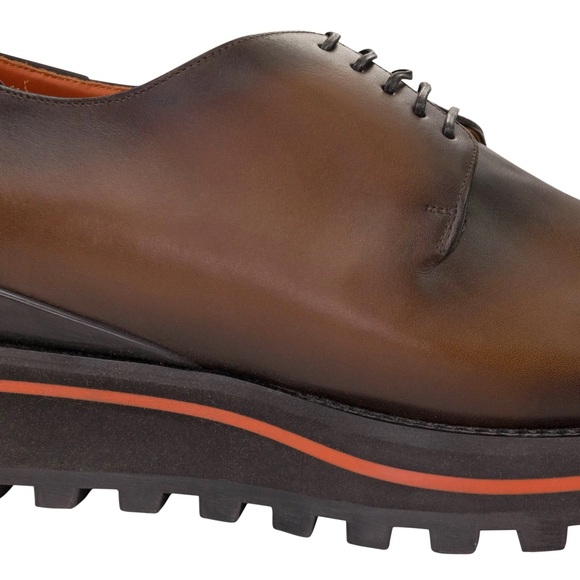 Louis Vuitton Brown Leather Lace Up Derby Shoes Size 7.5 - Picture 6 of 16